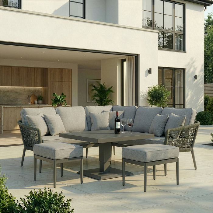 Monaco Rope Weave Small Corner Dining Set