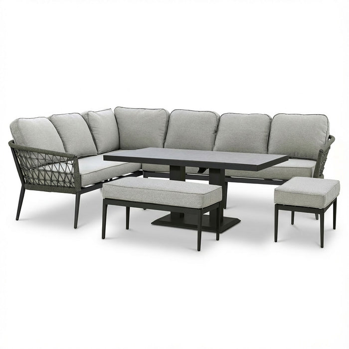 Monaco Rope Weave Large Corner Dining Set