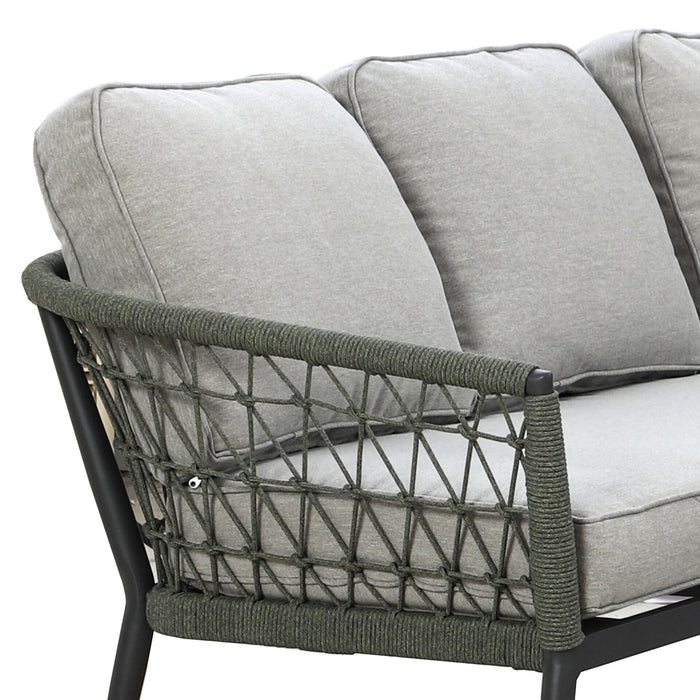 Monaco Rope Weave Large Corner Dining Set