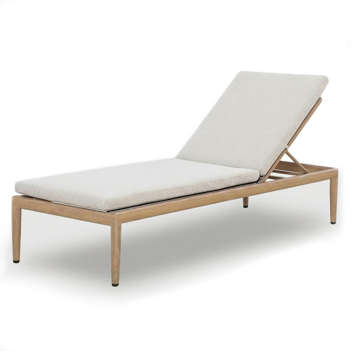 Burford Aluminium Sunlounger Set with Square Side Table - Almond