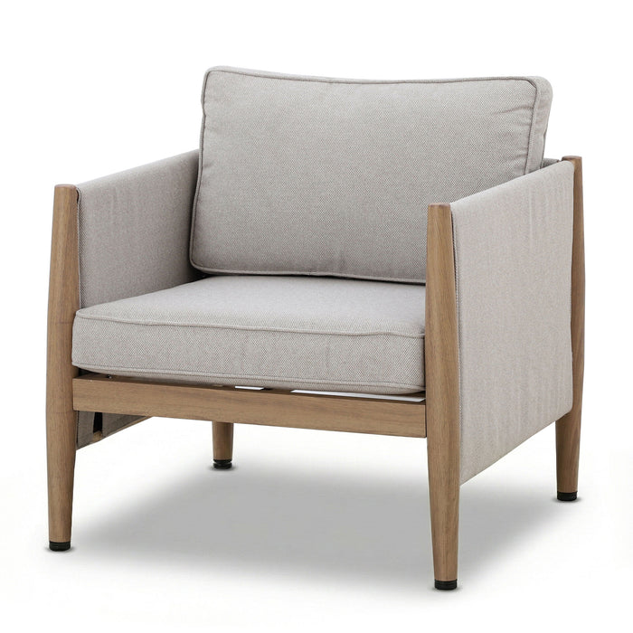 Burford Aluminium Lounge Set with Square Coffee Table - Almond