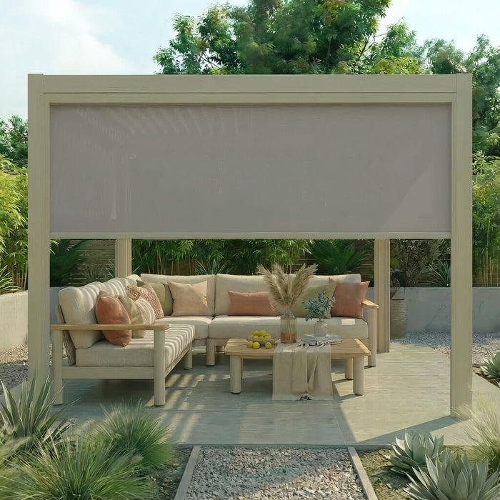 Jupiter Pergola Zip Drop Side Blind to fit within 3m width