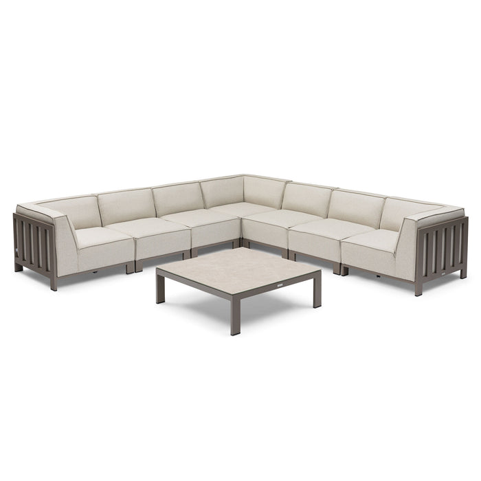 Outdoor Fabric Ibiza Large Corner Sofa Set With Square Coffee Table