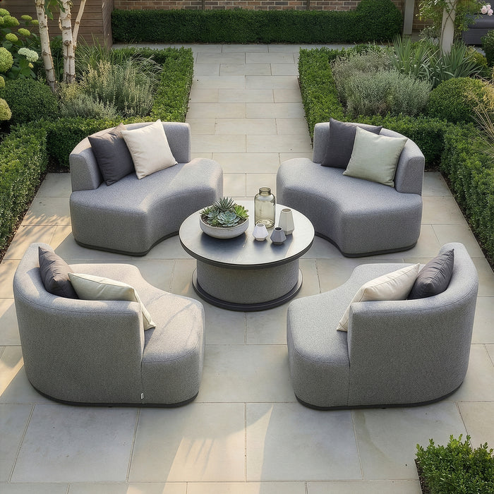 Outdoor Fabric Snug Lifestyle Suite with Rising Table