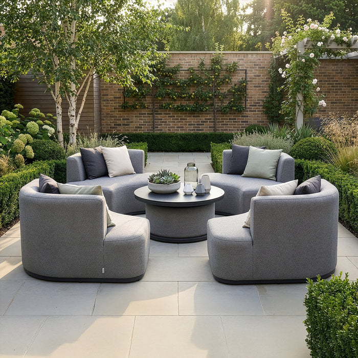 Outdoor Fabric Snug Lifestyle Suite with Rising Table