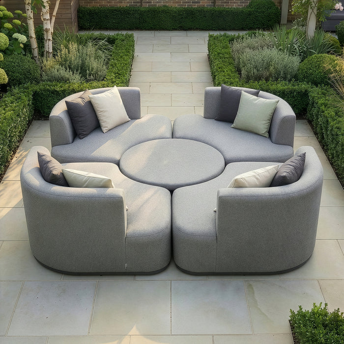 Outdoor Fabric Snug Lifestyle Suite with Rising Table
