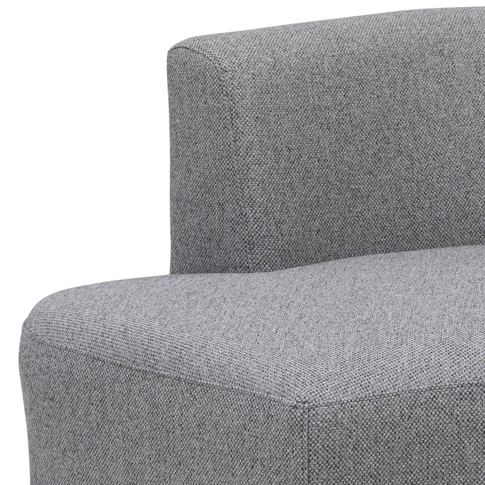 Outdoor Fabric Snug Lifestyle Suite with Rising Table - Zinc Grey