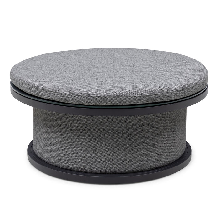 Outdoor Fabric Snug Lifestyle Suite with Rising Table - Zinc Grey