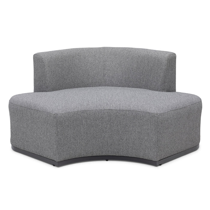 Outdoor Fabric Snug Lifestyle Suite with Rising Table - Zinc Grey