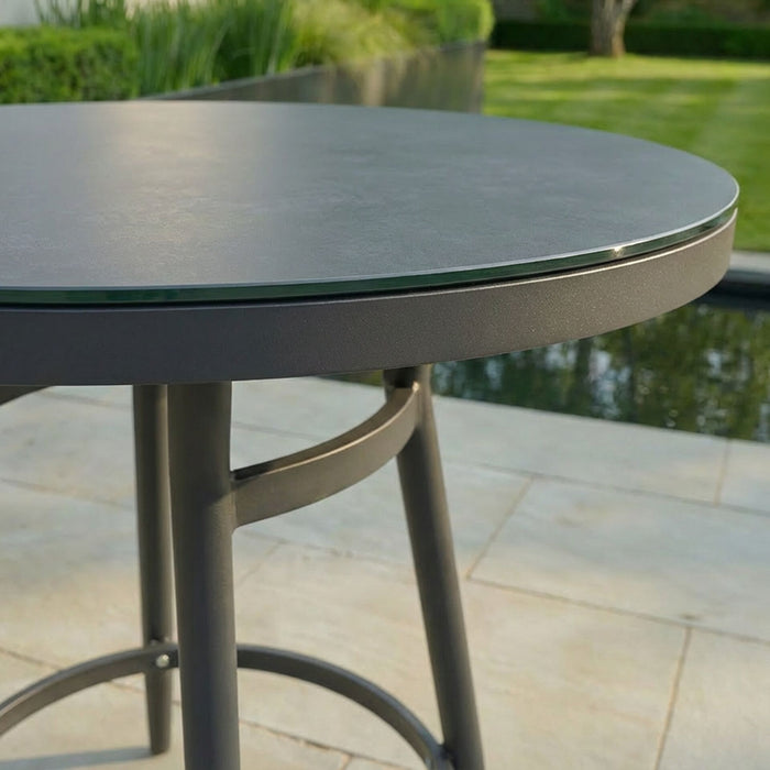 Outdoor Fabric Zen 4 Seat Round Bar Set