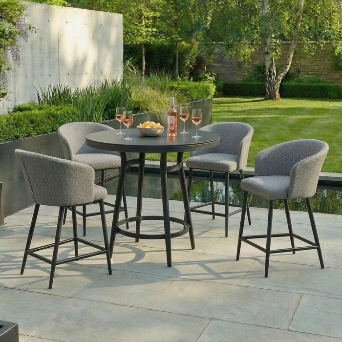 Outdoor Fabric Zen 4 Seat Round Bar Set