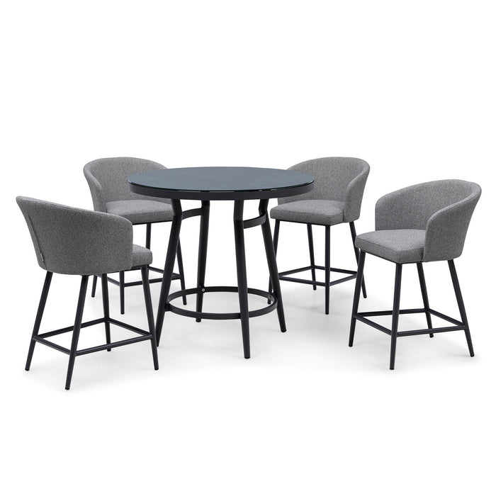 Outdoor Fabric Zen 4 Seat Round Bar Set