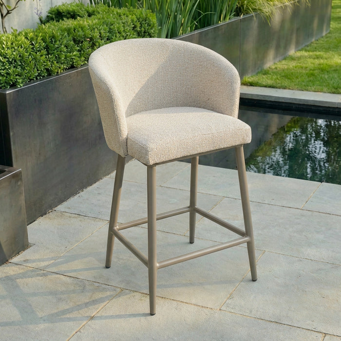 Maze- Outdoor Fabric Small Zen Bar Stool