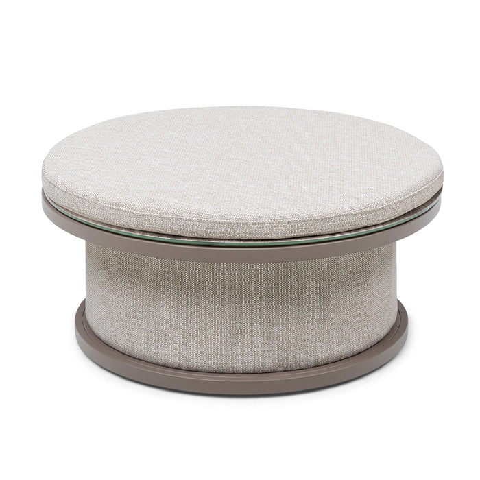 Outdoor Fabric Snug Lifestyle Suite with Rising Table - Latte