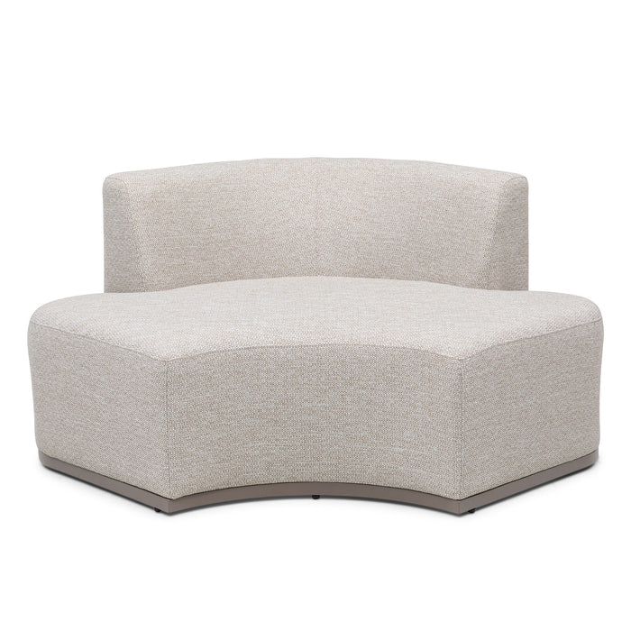 Outdoor Fabric Snug Lifestyle Suite with Rising Table - Latte