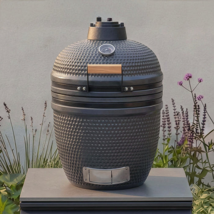 Ember 18 Inch Ceramic Egg Kamado BBQ - Matt Black