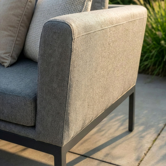 Outdoor Fabric Pulse Rectangular Corner Dining Set with Rising Table