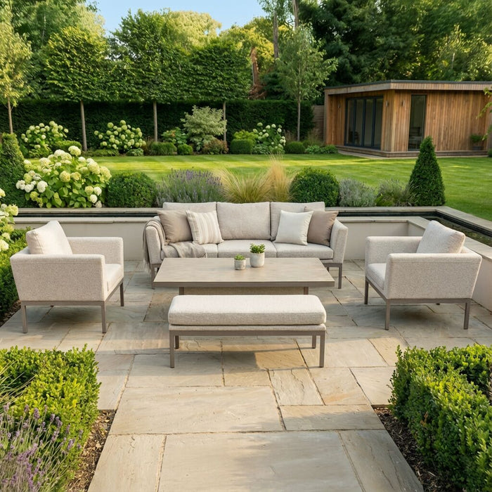 Outdoor Fabric Pulse 3 Seat Sofa Set with Rising Table
