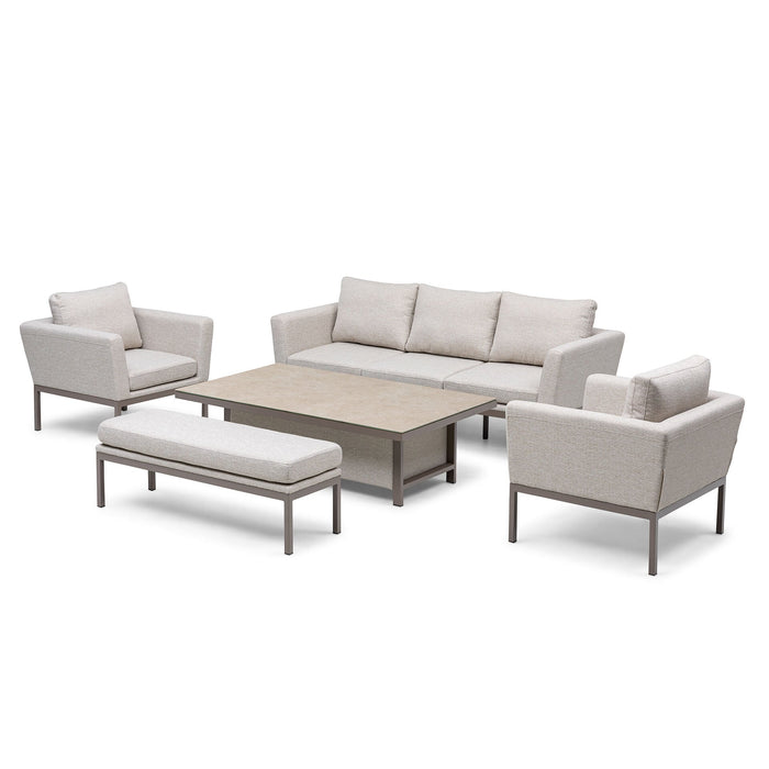 Outdoor Fabric Pulse 3 Seat Sofa Set with Rising Table