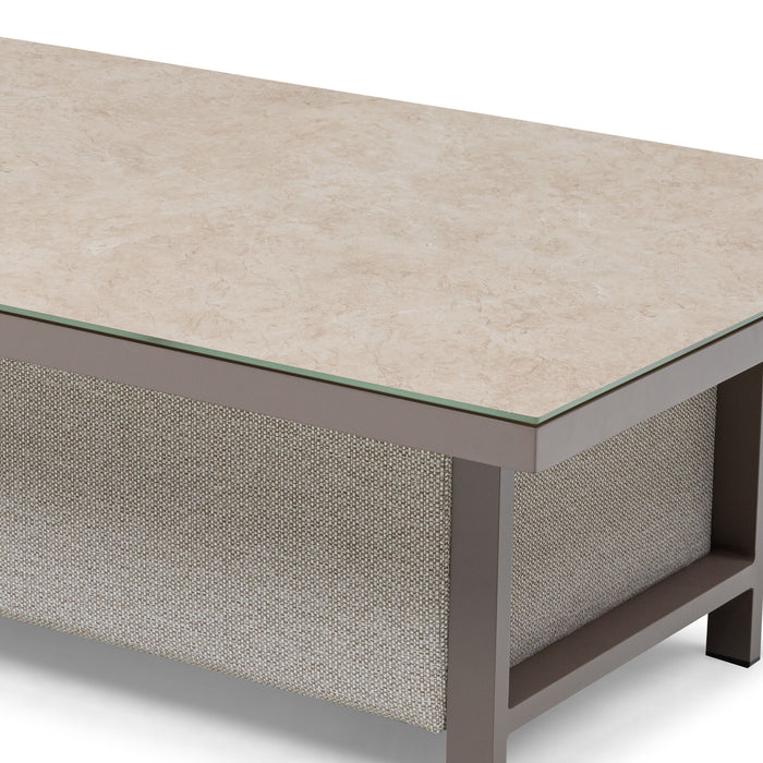 Outdoor Fabric Pulse Rectangular Corner Dining Set with Rising Table