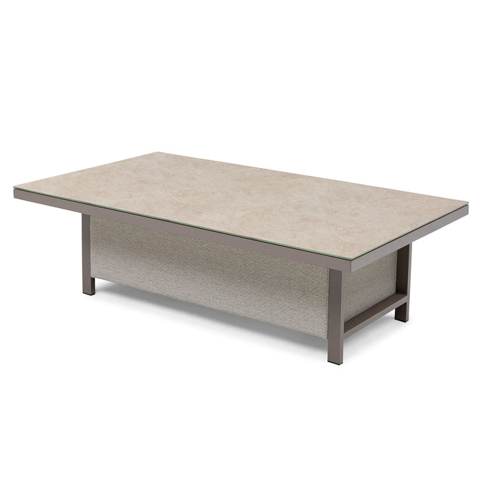 Outdoor Fabric Pulse Rectangular Corner Dining Set with Rising Table
