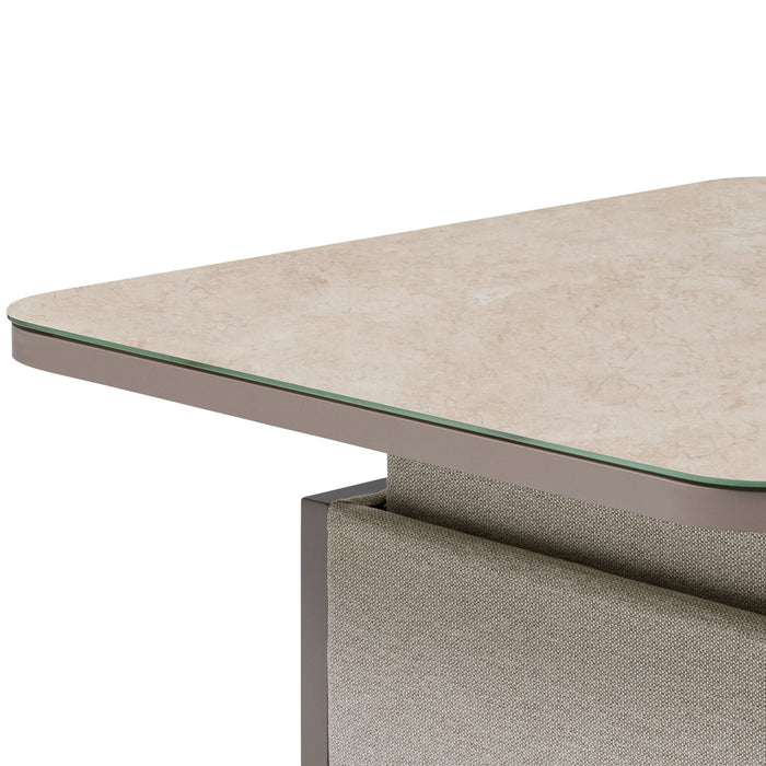 Outdoor Fabric Pulse Deluxe Square Corner Dining Set with Rising Table