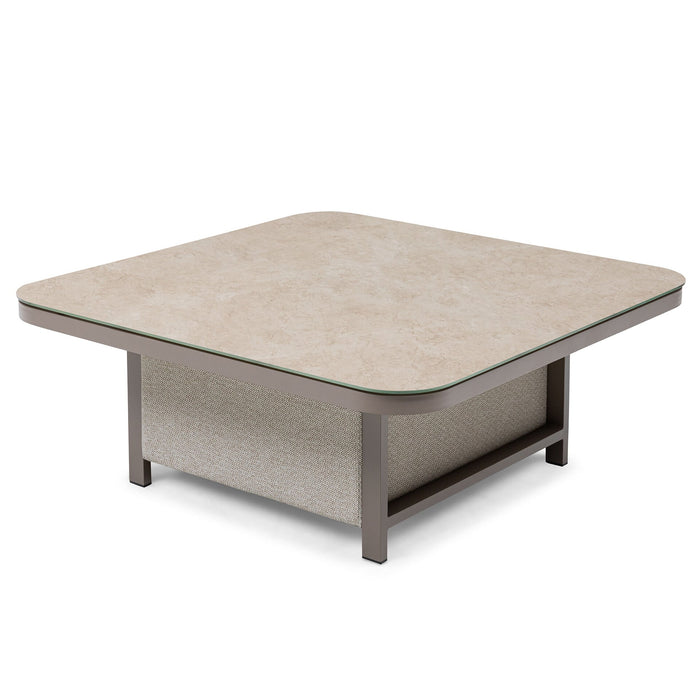 Outdoor Fabric Pulse Deluxe Square Corner Dining Set with Rising Table