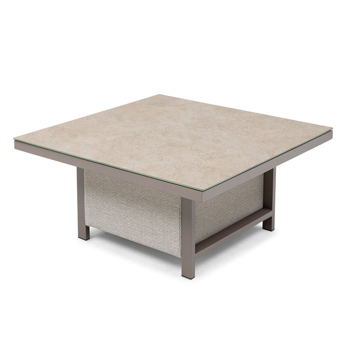 Outdoor Fabric Pulse Square Corner Dining Set with Rising Table
