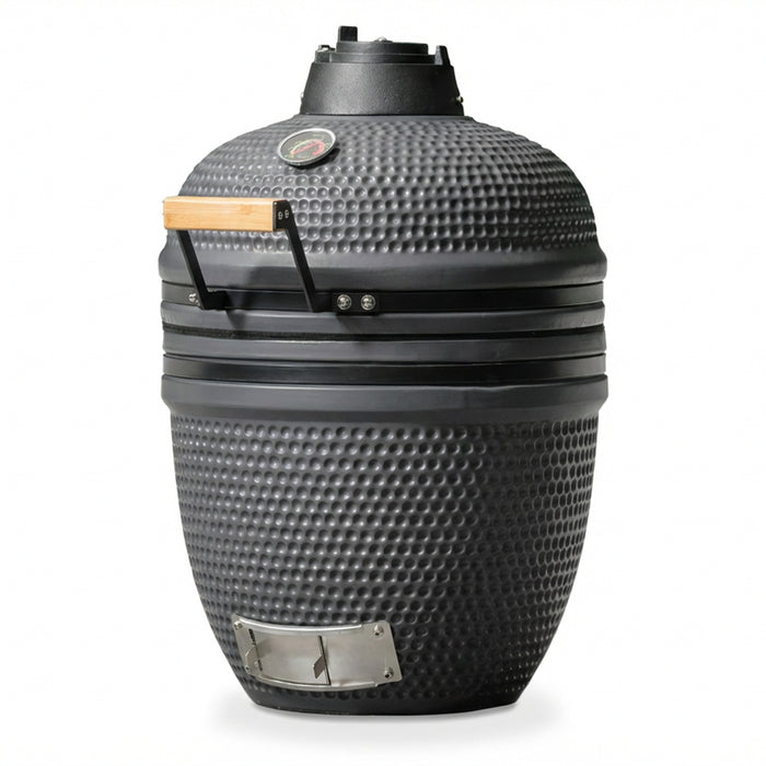 Ember 21 Inch Ceramic Egg Kamado BBQ - Matt Black
