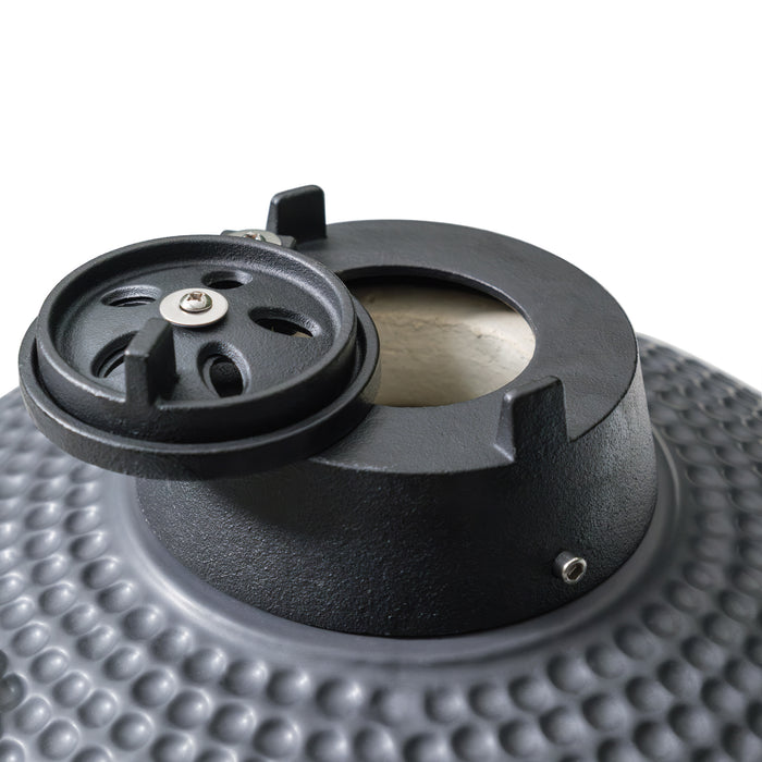 Ember 21 Inch Ceramic Egg Kamado BBQ - Matt Black