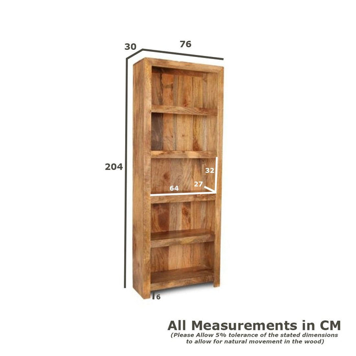 Oak Stain Dakota Mango Wood 76cm Tall Shelves - Due 30th October