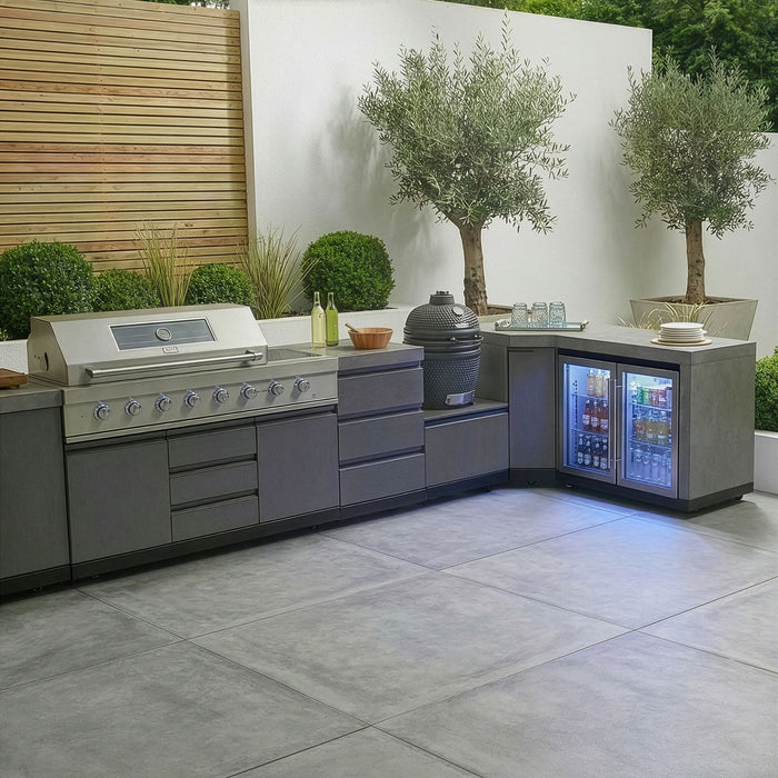 Ember Large U Shape Outdoor Kitchen Complete Set - Grey