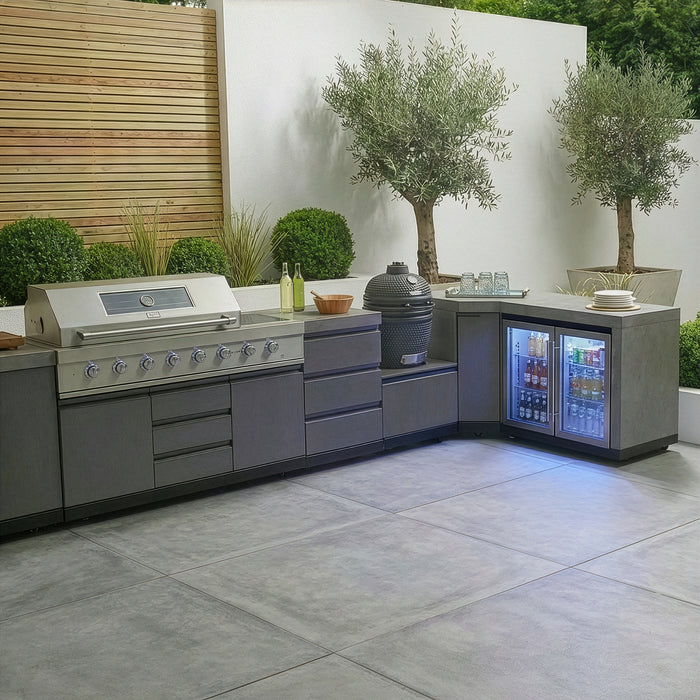 Ember Large U Shape Outdoor Kitchen Complete Set - Grey