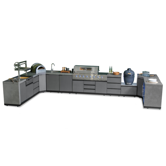 Ember Large U Shape Outdoor Kitchen Complete Set - Grey