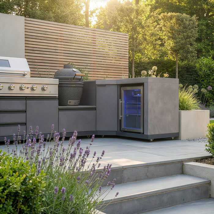 Ember Small U Shape Outdoor Kitchen Complete Set - Grey