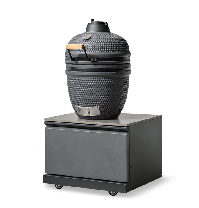 Ember Small Linear Outdoor Kitchen Kamado Set with 18 inch Kamado - Grey