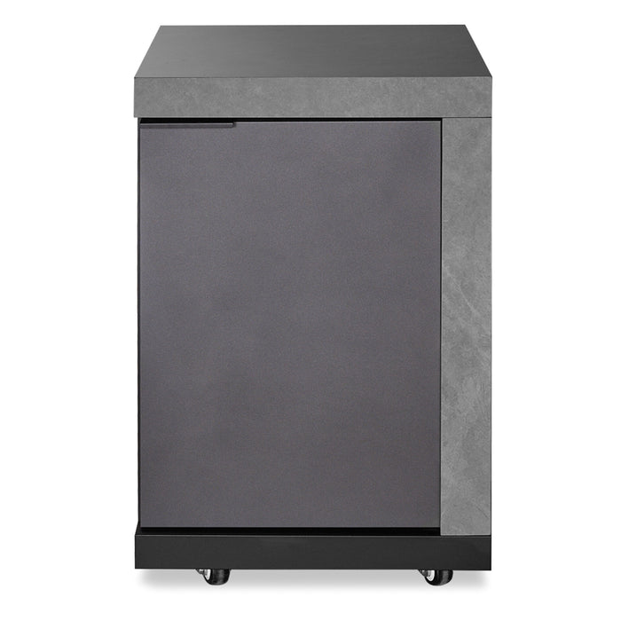 Ember Small Linear Outdoor Kitchen Kamado Set with Sink Fridge & 18 inch Kamado - Grey