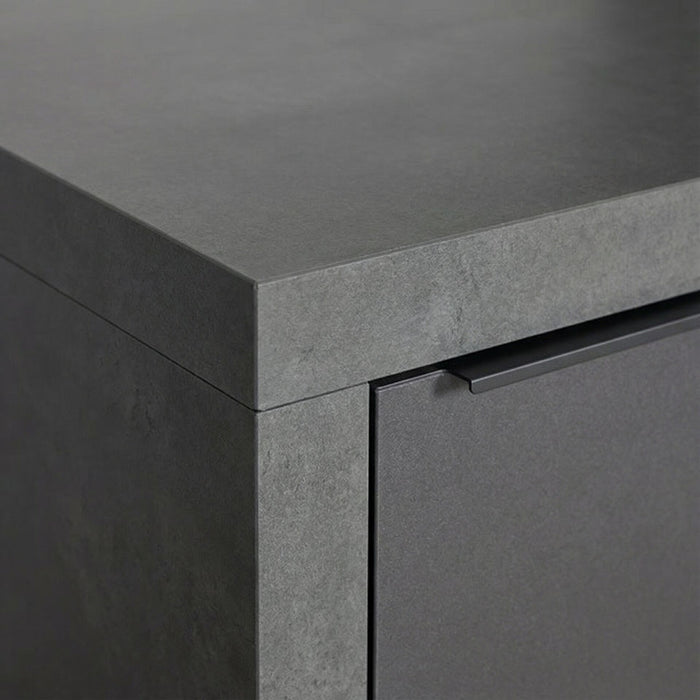 Ember Small Linear Outdoor Kitchen Kamado Set with Sink & Fridge - Grey