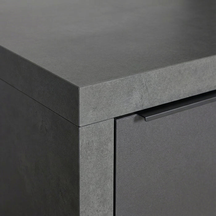 Ember Small Linear Outdoor Kitchen Kamado Set with Sink & Fridge - Grey