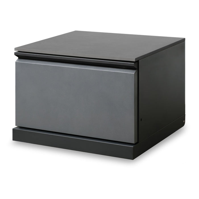 Ember Small Linear Outdoor Kitchen Kamado Set with Sink & Fridge - Grey