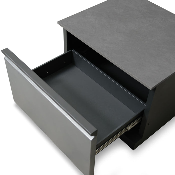 Ember Small Corner Outdoor Kitchen with Fridge & 18 inch Kamado