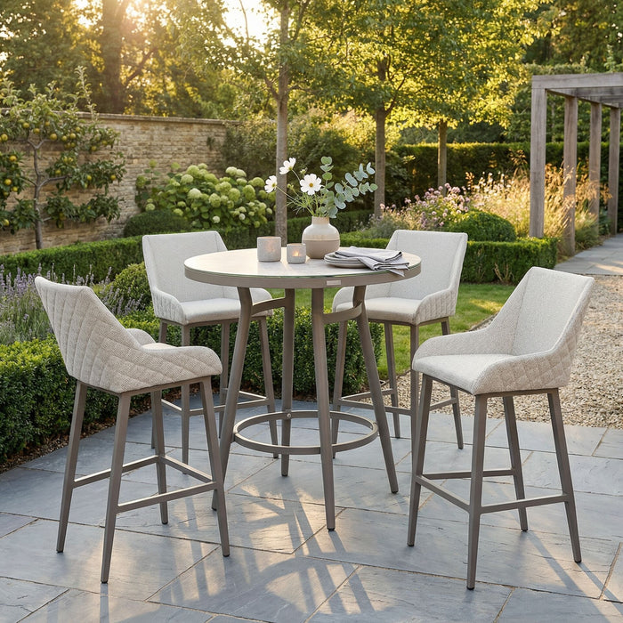 Outdoor Fabric Regal 4 Seat Round Bar Set