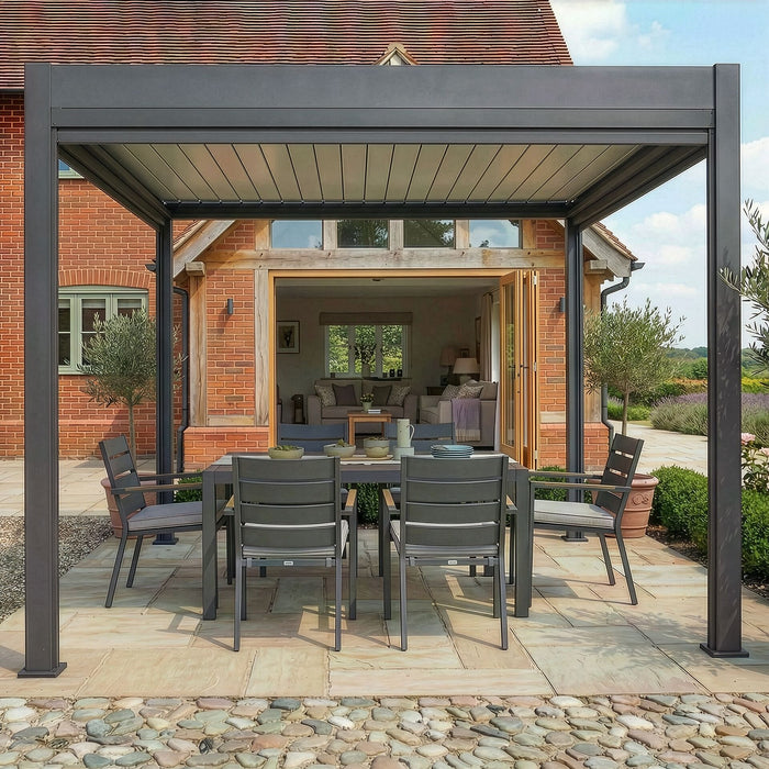 Jupiter Pergola Zip Drop Side Blind to fit within 3m width