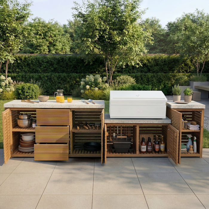 Antigua Outdoor Kitchen Storage Units - Large Configuration
