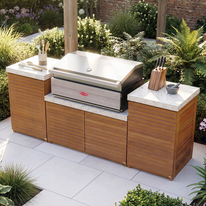 Antigua Outdoor Kitchen Storage Units with Beefeater 1500 Series BBQ - Small Configuration