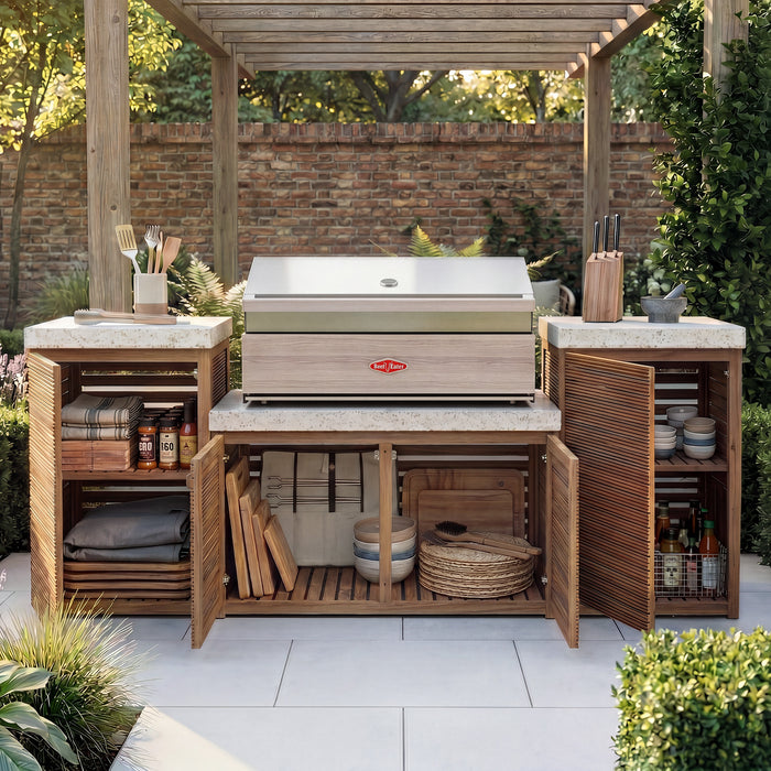 Antigua Outdoor Kitchen Storage Units with Beefeater 1500 Series BBQ - Small Configuration