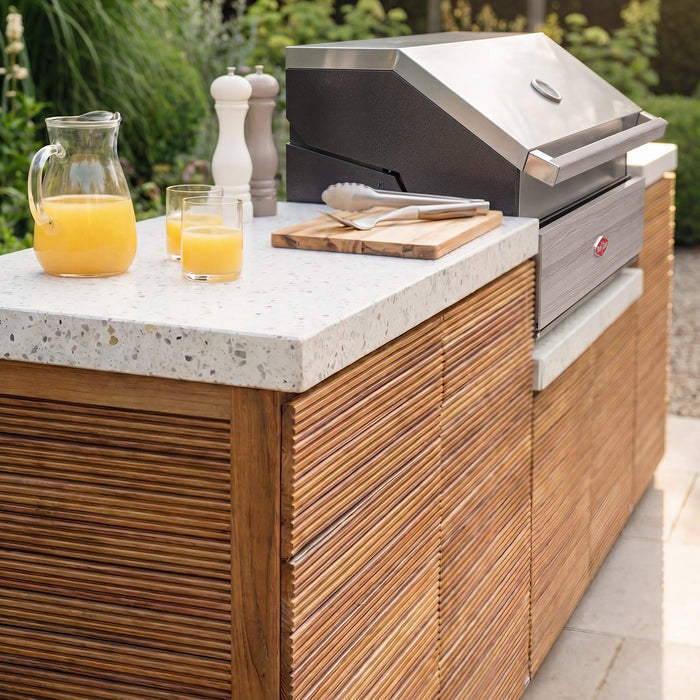 Antigua Outdoor Kitchen Storage Units with Beefeater 1500 Series BBQ - Medium Configuration