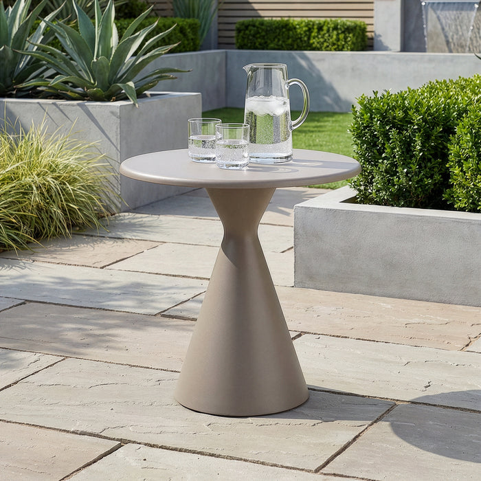 Aluminium Round Pedestal Side Table
