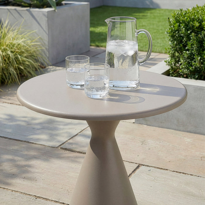 Aluminium Round Pedestal Side Table