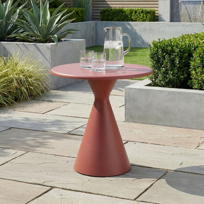 Aluminium Round Pedestal Side Table